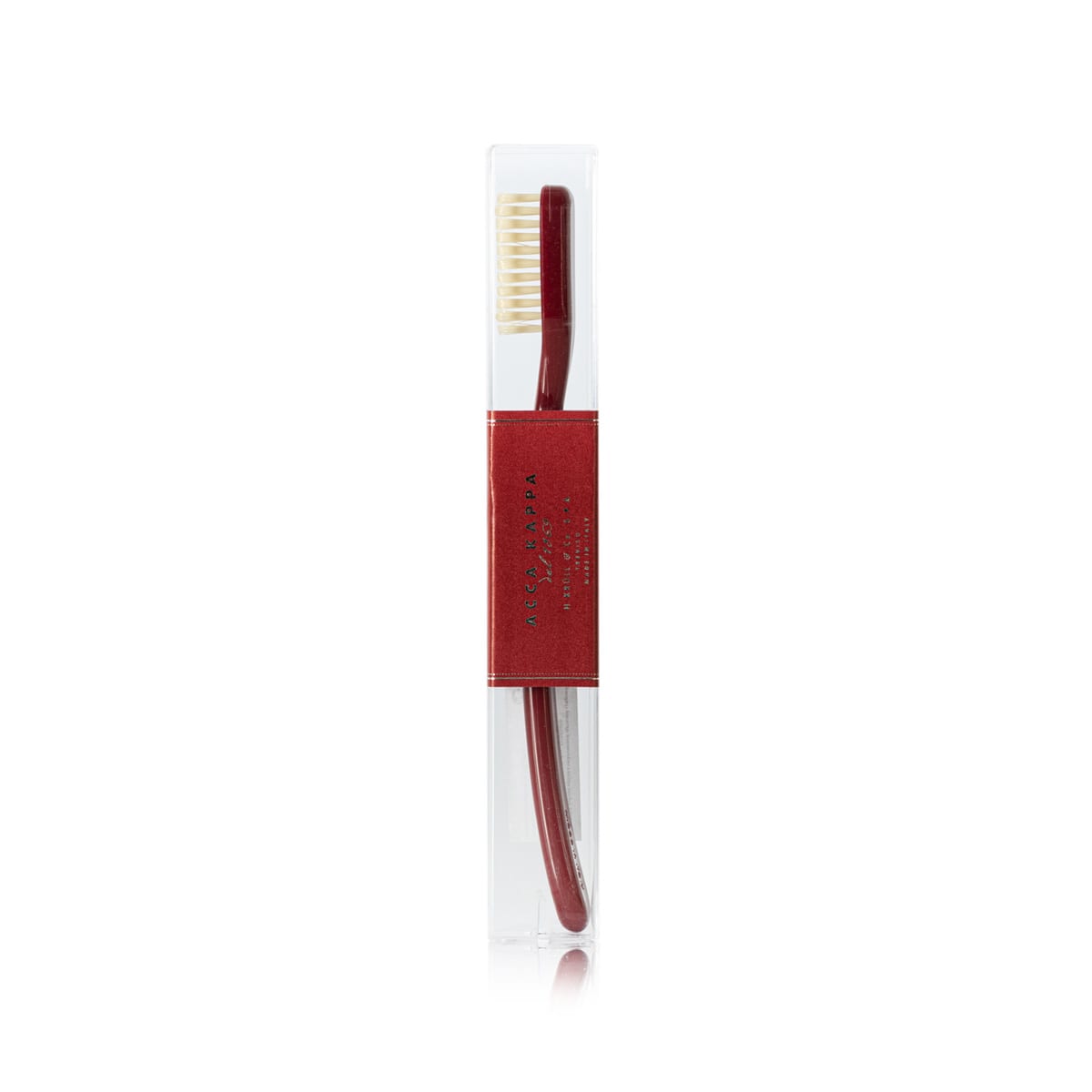 Зубная щетка с нейлоновой щетиной средней жесткости (цвет Venetian Red)