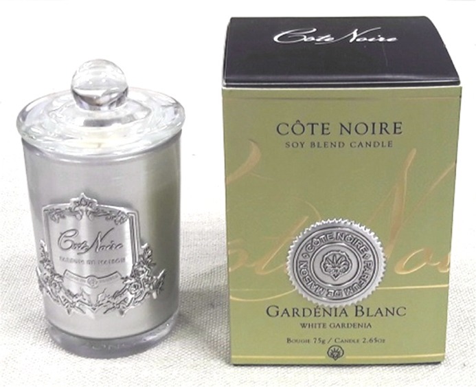 Свеча White Gardenia в серебряном стакане, 75 гр
